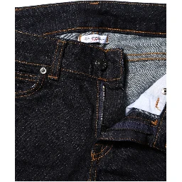 Dark Blue Cotton Mid Waisted Skinny Denim Jeans
