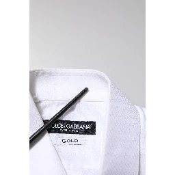 White Cotton GOLD Long Sleeves Formal Shirt