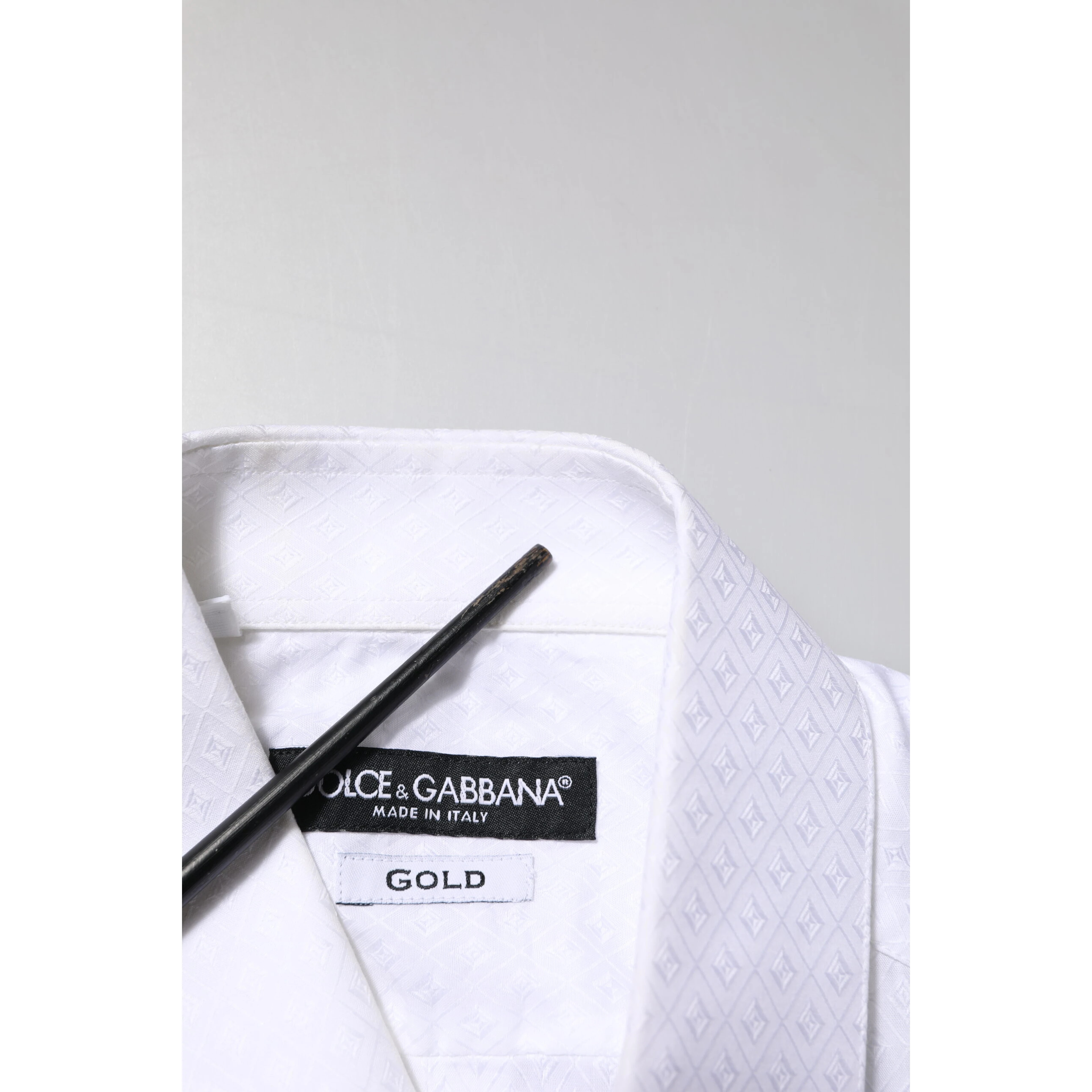 White Cotton GOLD Long Sleeves Formal Shirt