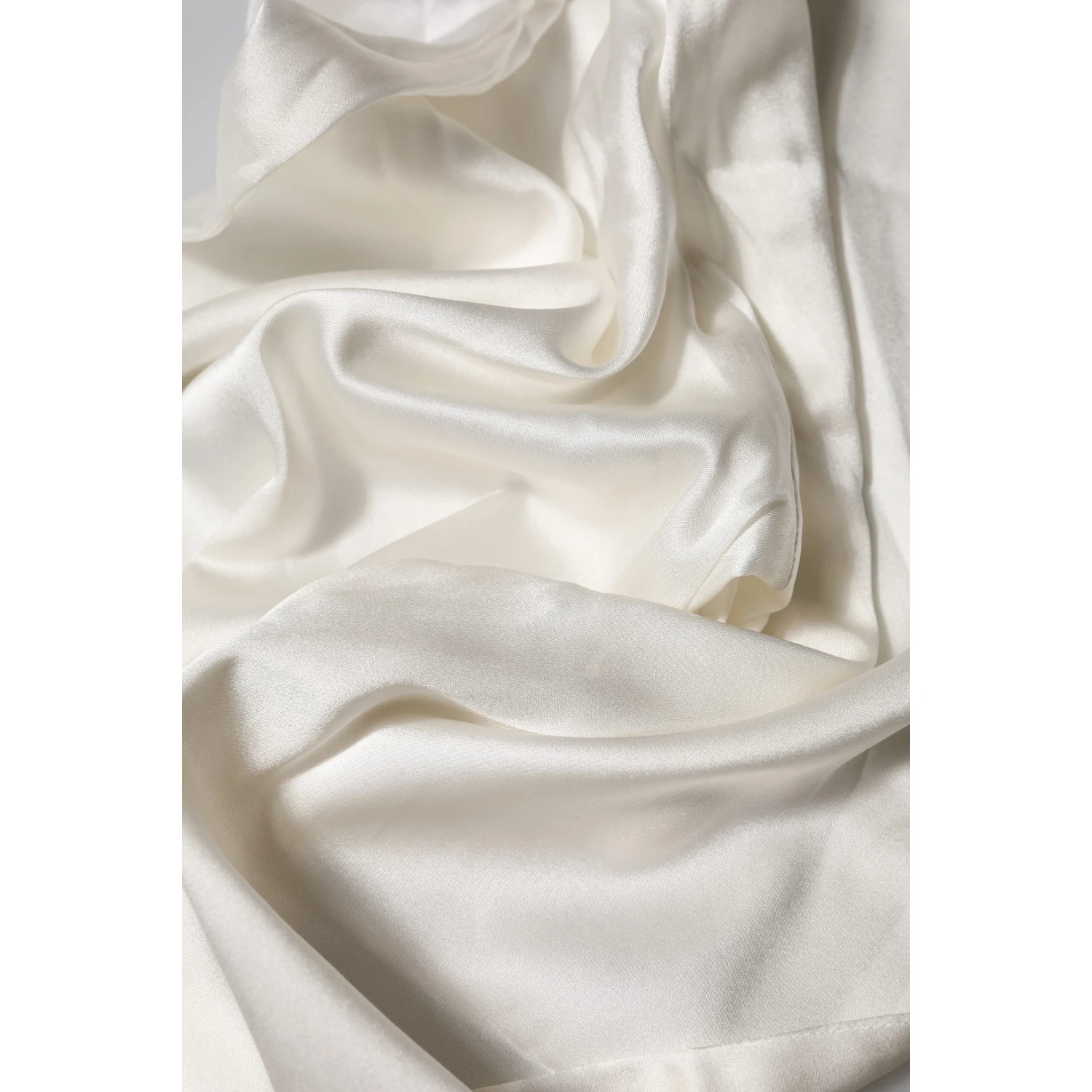 Ivory Silk Tapered High Waist Pants