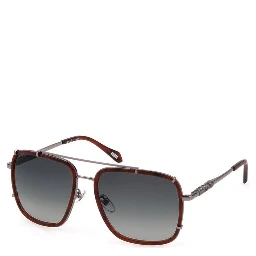 Brown Metal Women Sunglass