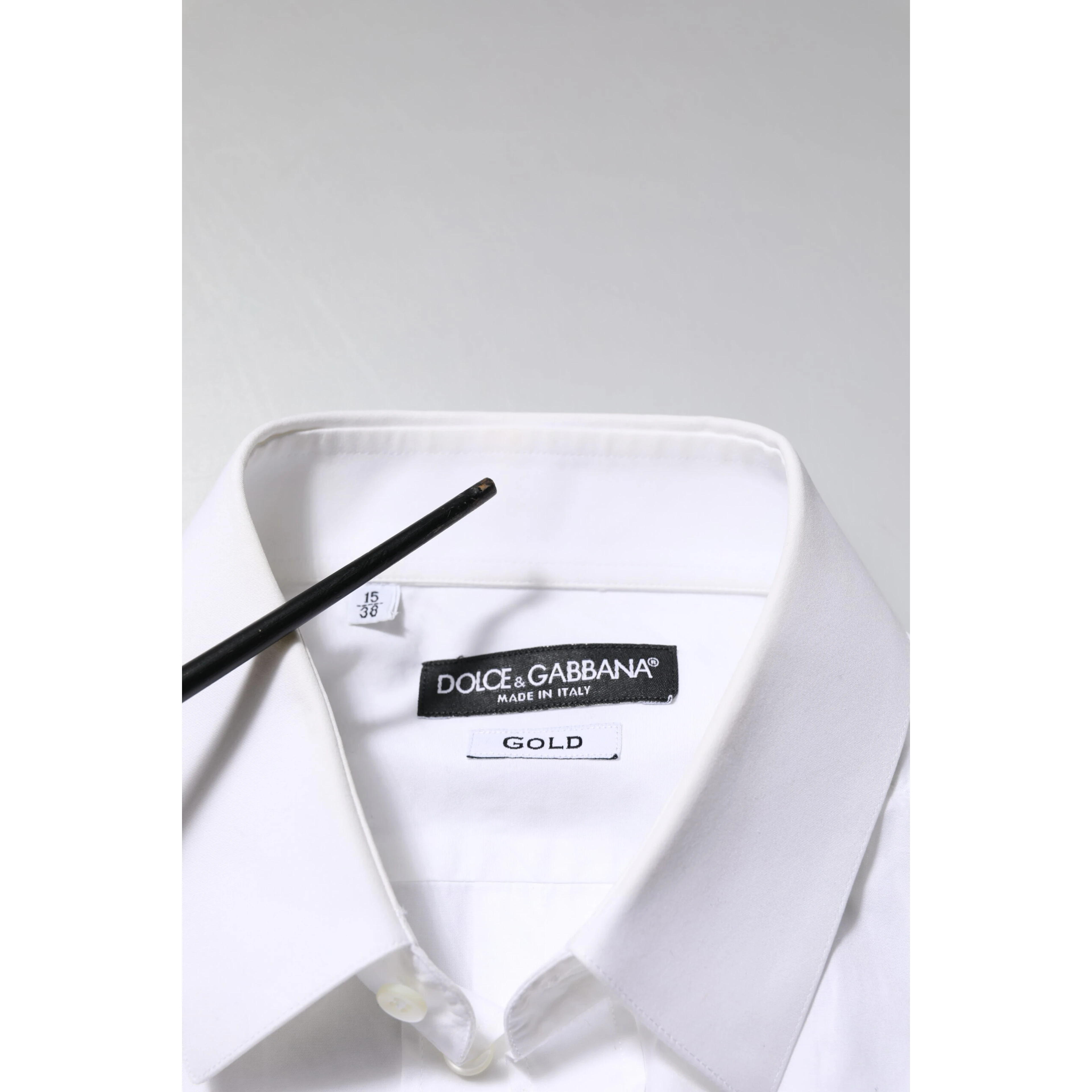 White Cotton GOLD Long Sleeves Formal Shirt
