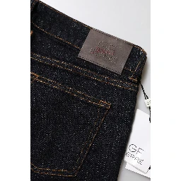 Dark Blue Cotton Mid Waisted Skinny Denim Jeans
