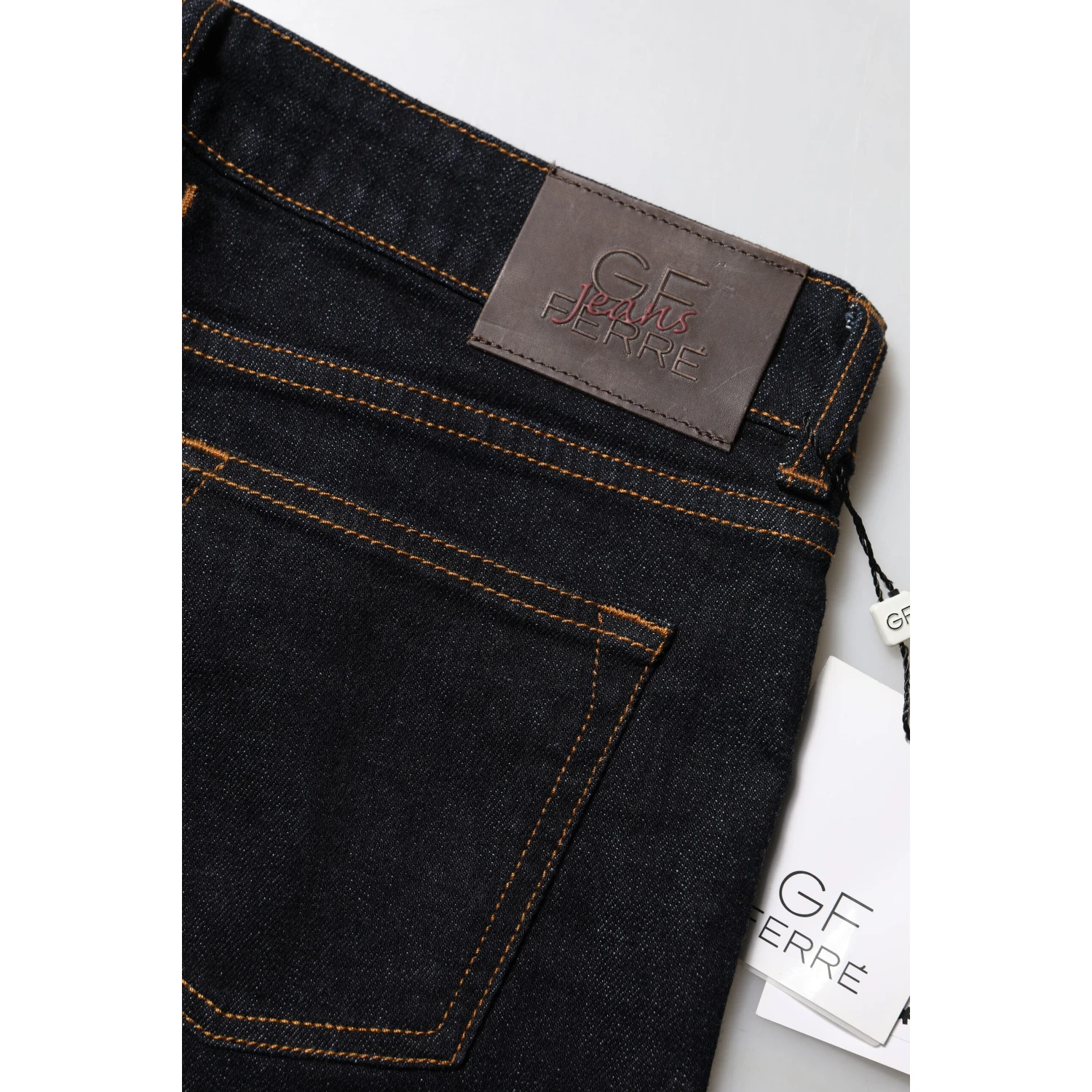 Dark Blue Cotton Mid Waisted Skinny Denim Jeans