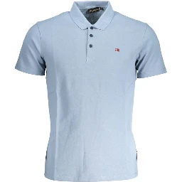 Blue Cotton Polo Shirt