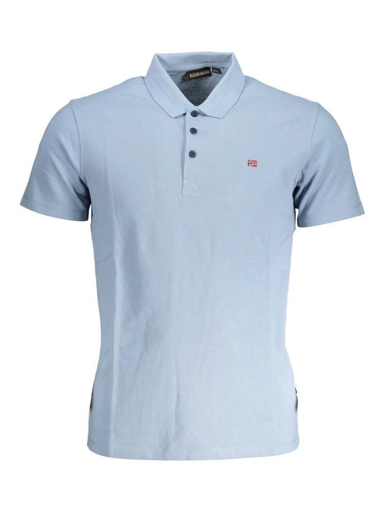 Blue Cotton Polo Shirt