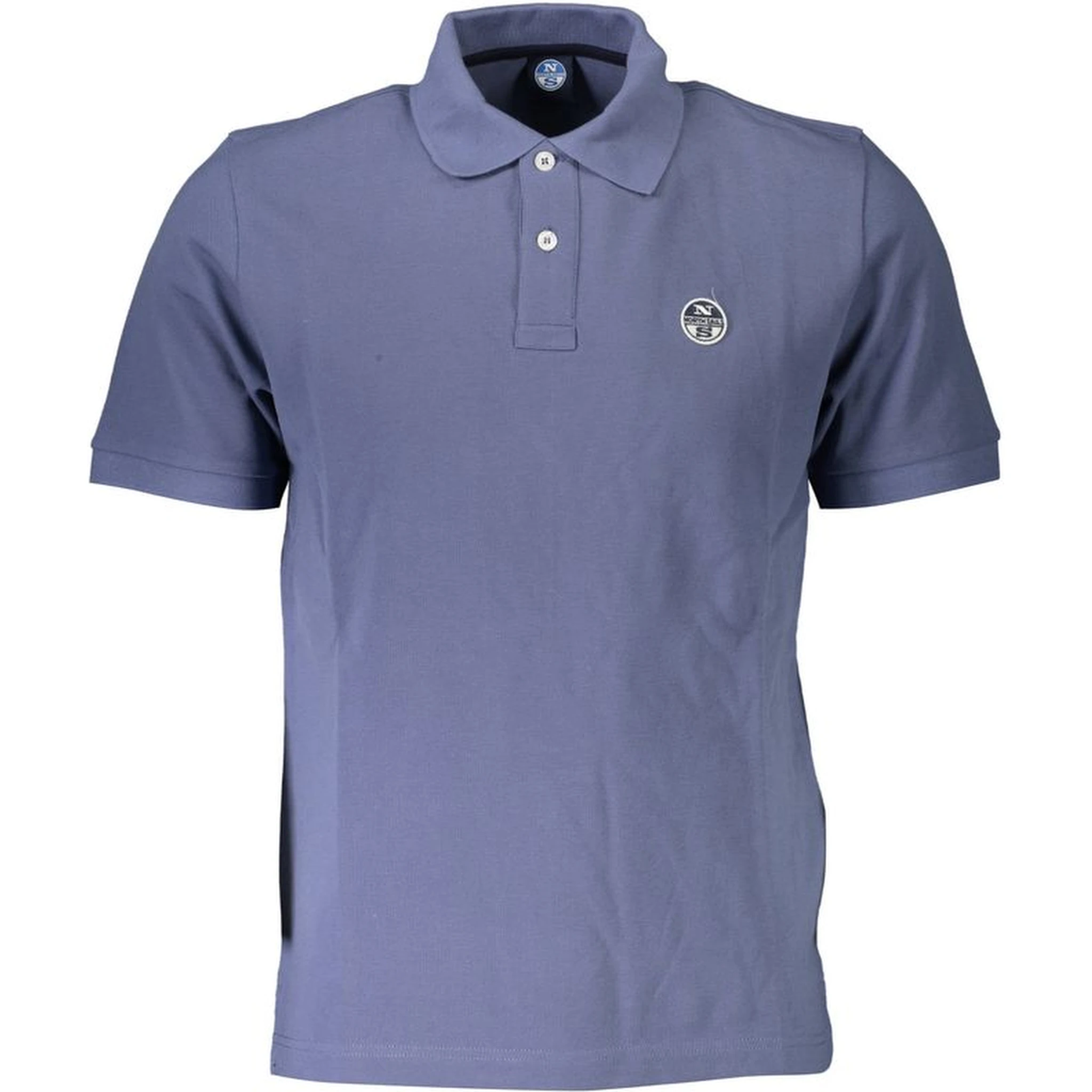 Blue Cotton Polo Shirt