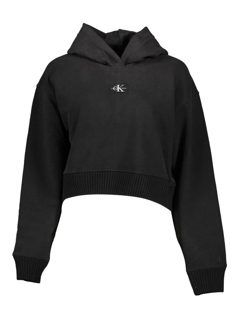 Black Cotton Women Sweater