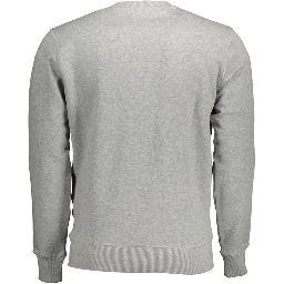 Gray Cotton Men Sweater