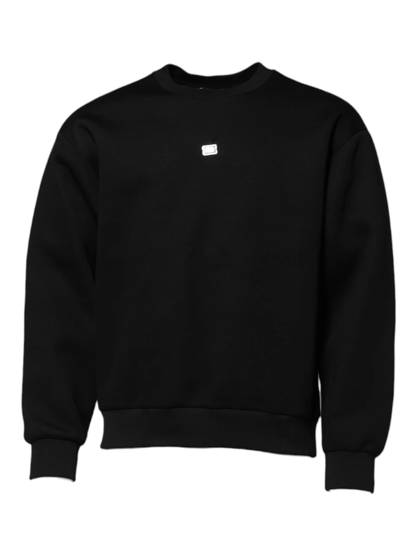 Black Modal DG Logo Plaque Pullover Sweater