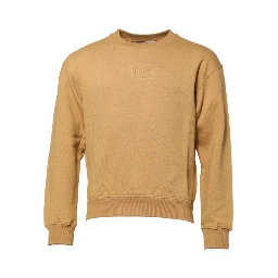 Mustard Cotton DG Embossed Pullover Sweater