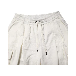 White Cotton Cargo Bermuda Sweatshorts Shorts