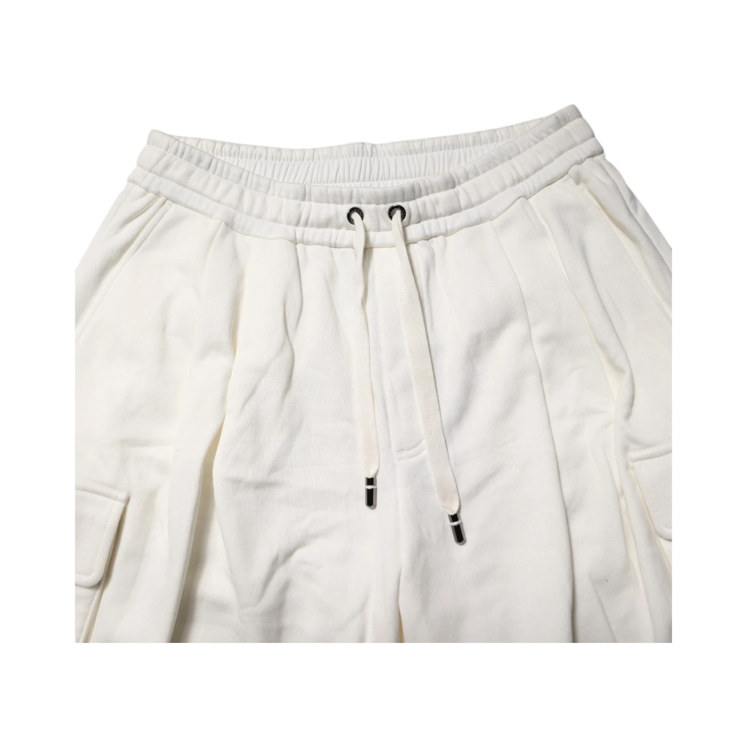 White Cotton Cargo Bermuda Sweatshorts Shorts