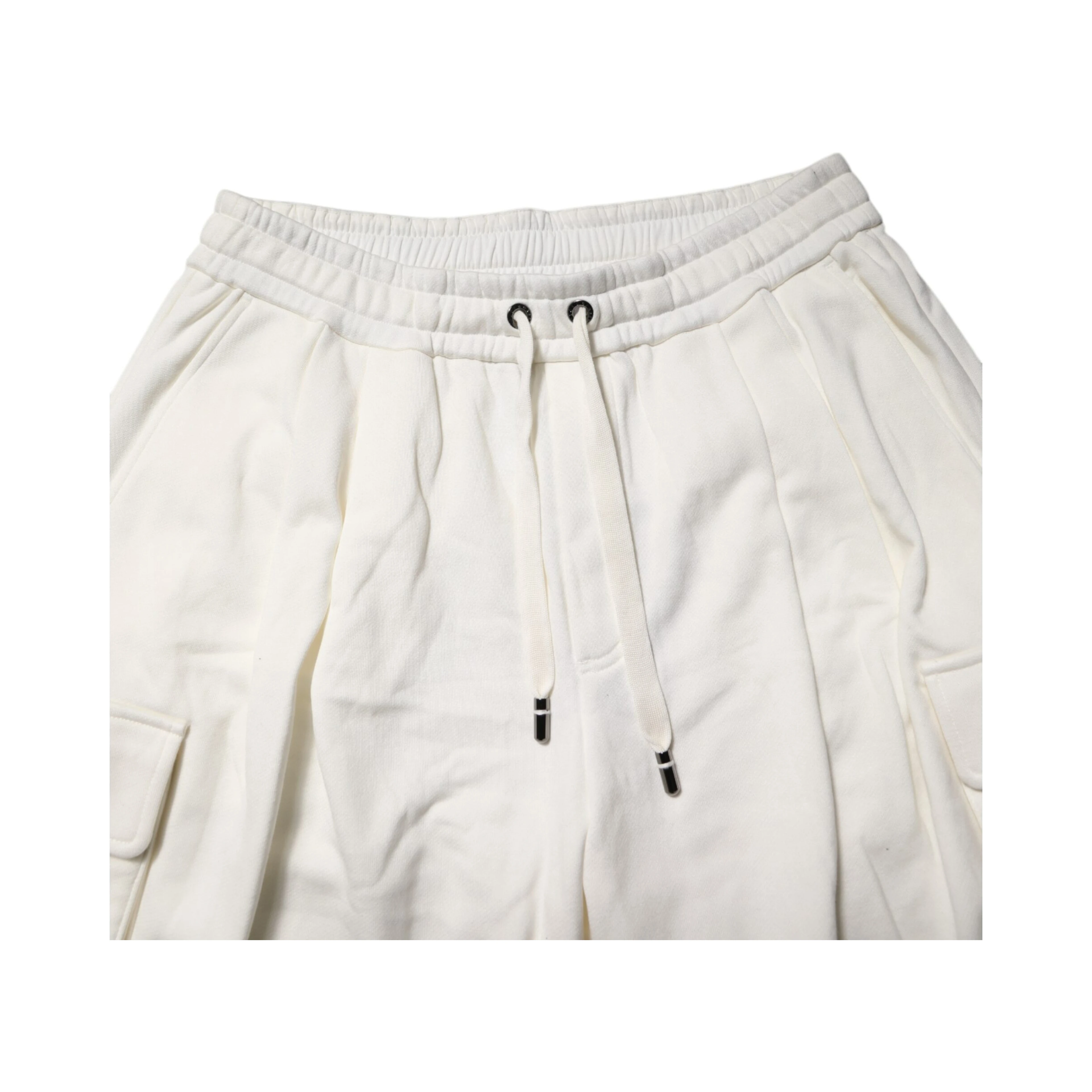 White Cotton Cargo Bermuda Sweatshorts Shorts