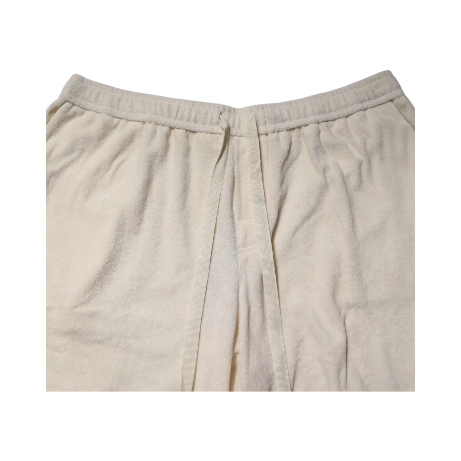 Ivory Cotton Men Bermuda Sweatshorts Shorts