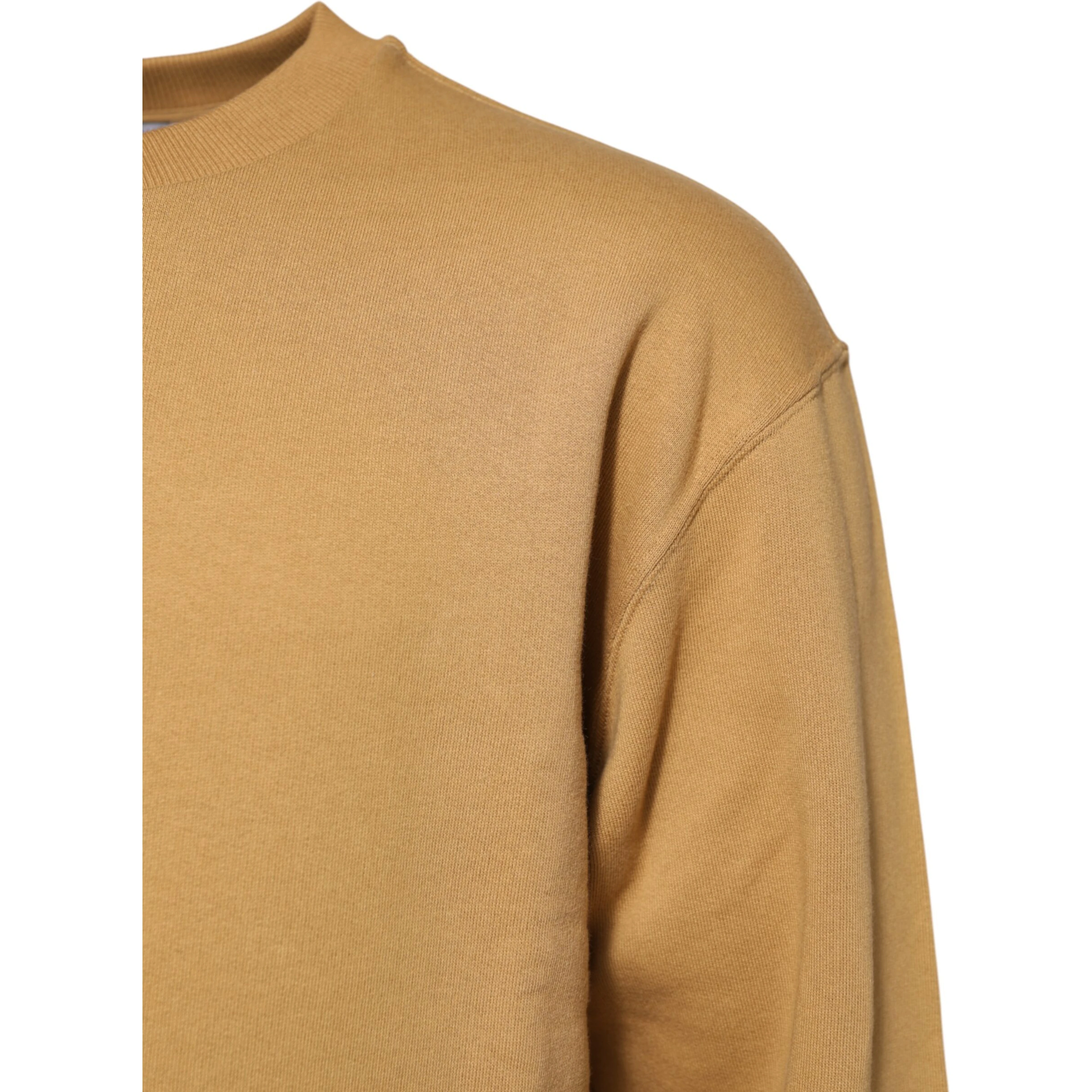 Mustard Cotton DG Embossed Pullover Sweater