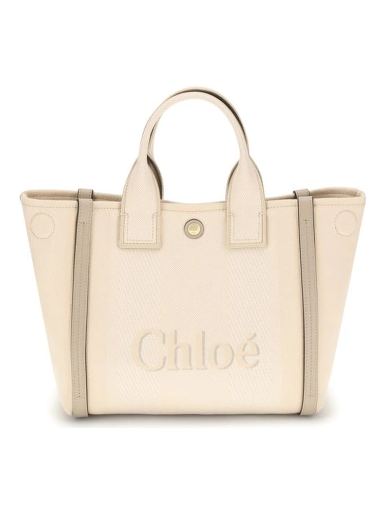 Beige Cotton Handbag
