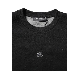 Black Modal DG Logo Plaque Pullover Sweater