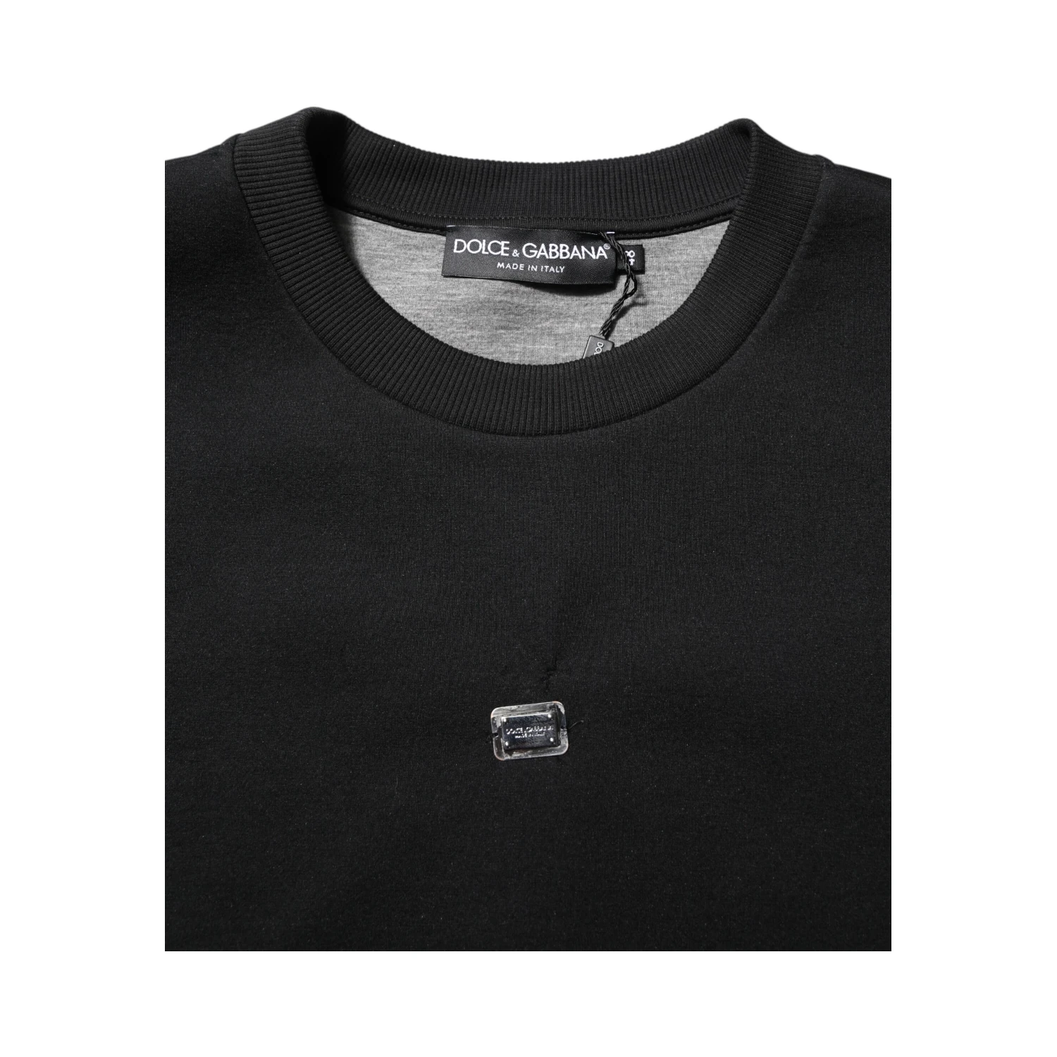 Black Modal DG Logo Plaque Pullover Sweater