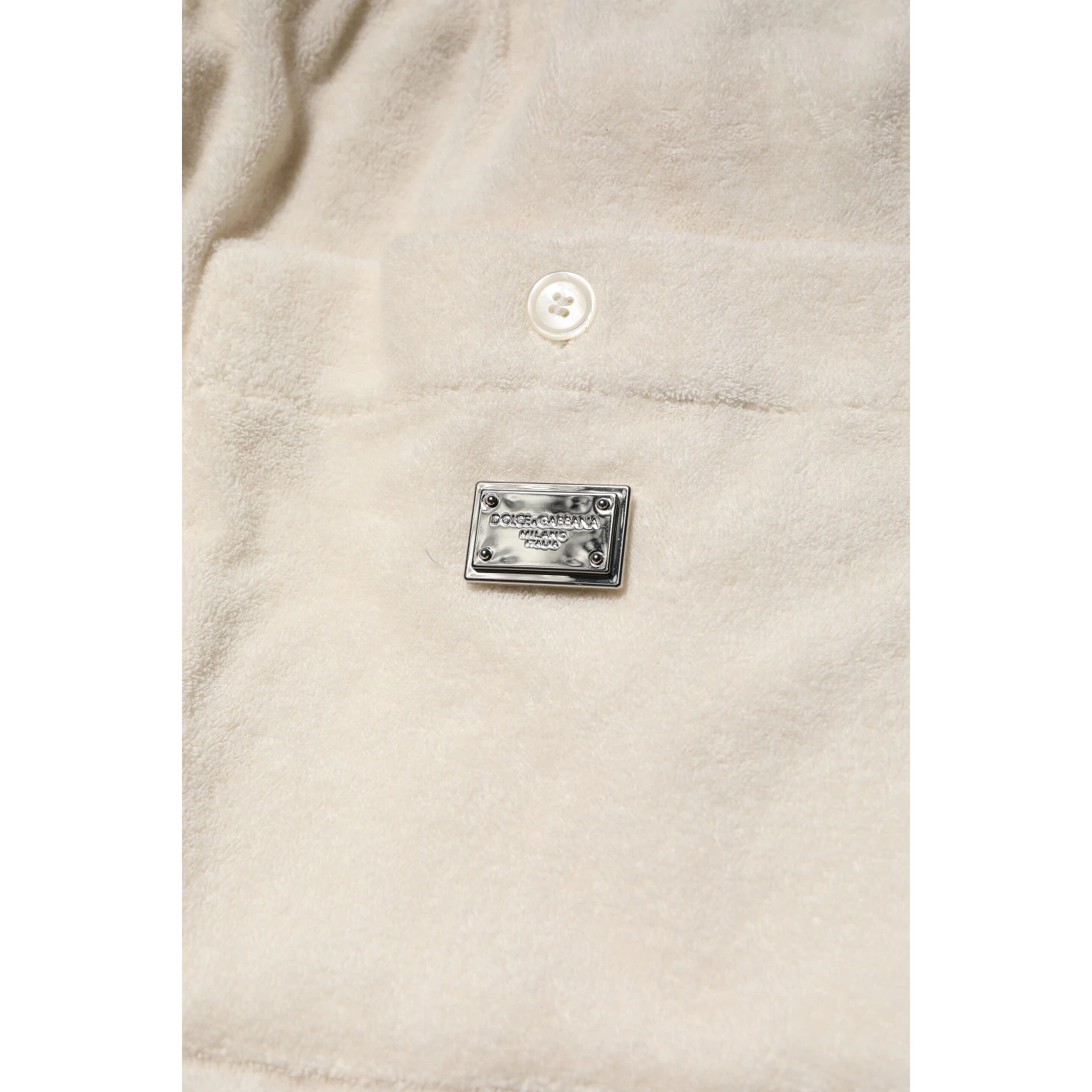 Ivory Cotton Men Bermuda Sweatshorts Shorts