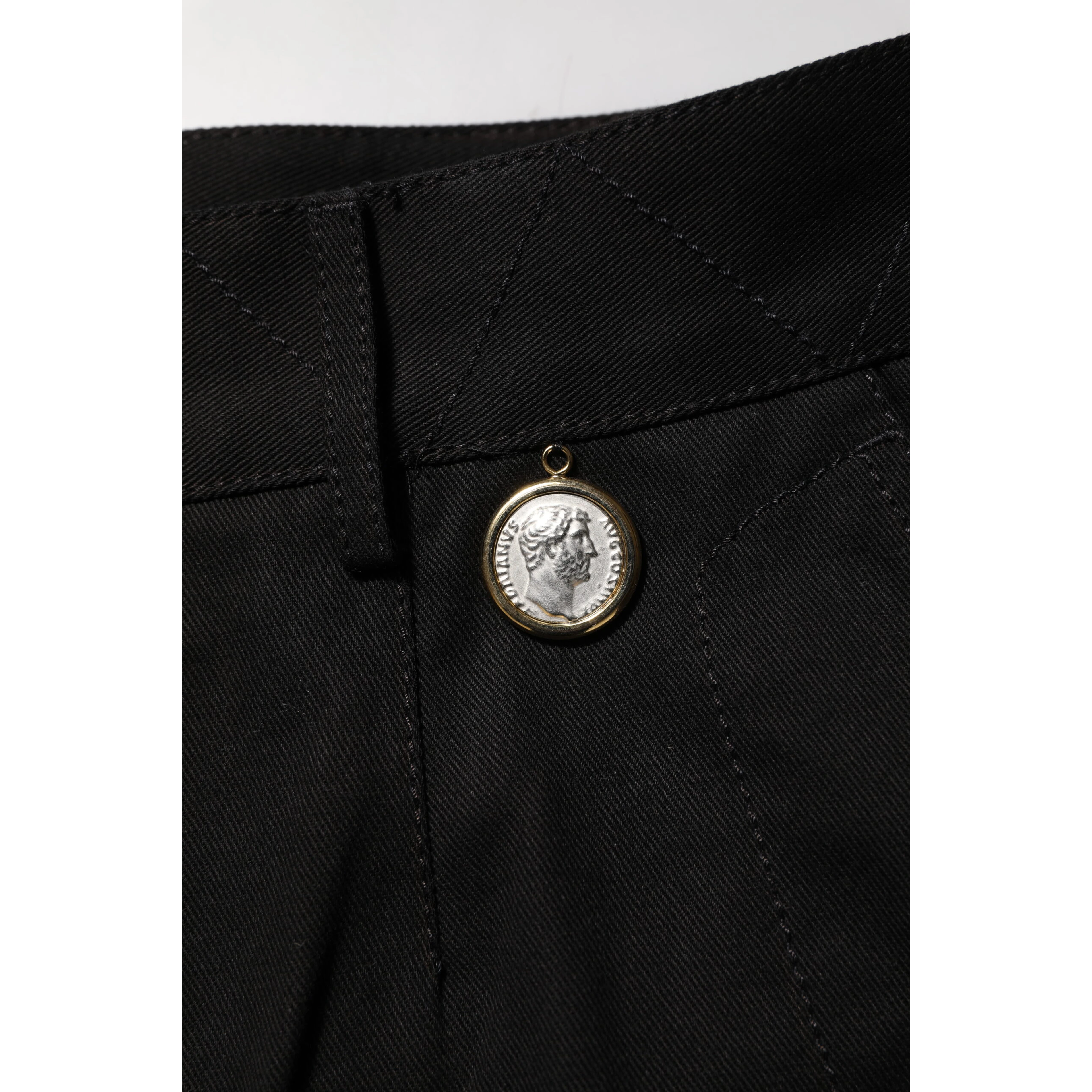 Black Cotton Knee Length Men Bermuda Shorts