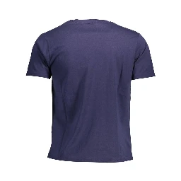Blu Cotton Men T-Shirt