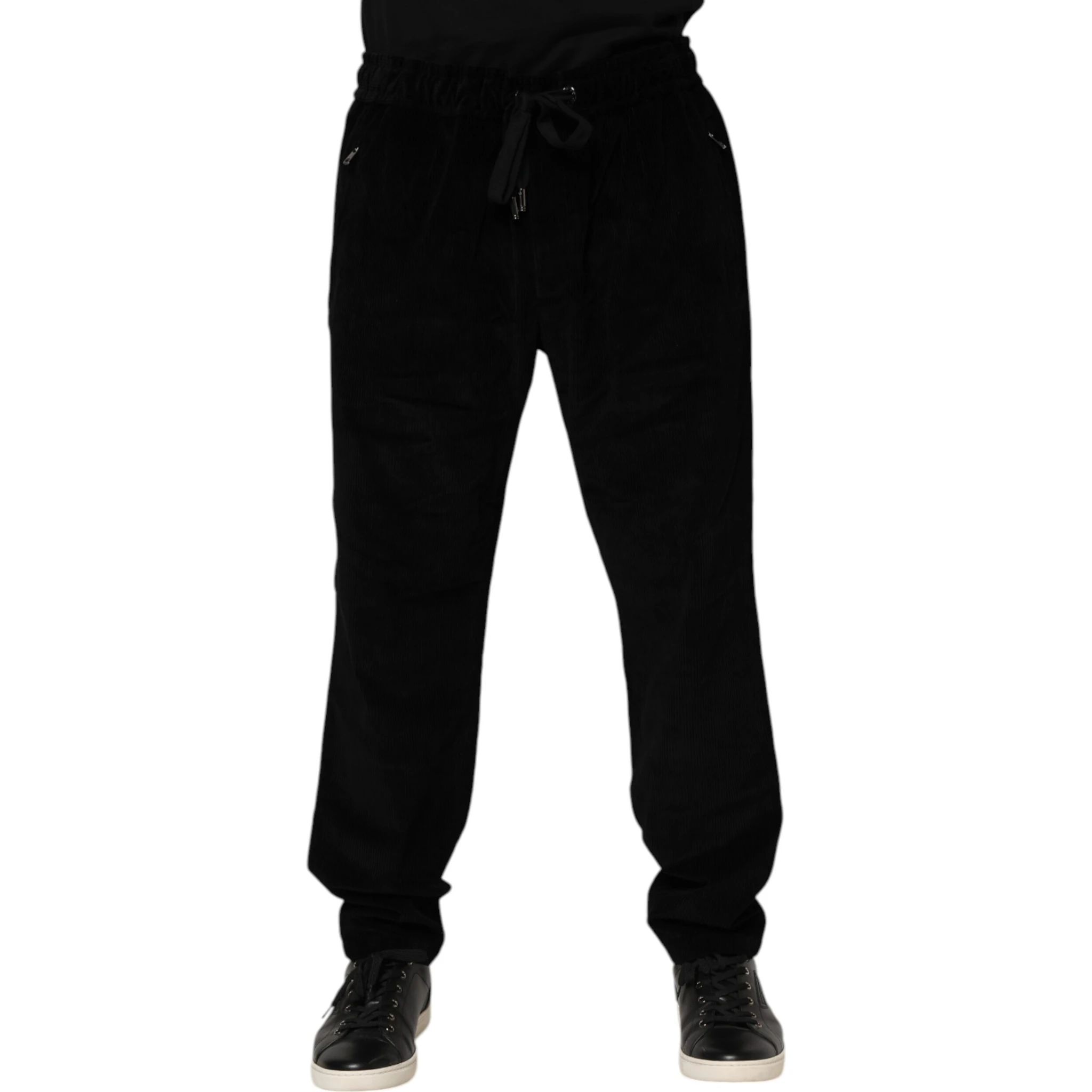 Black Cotton Men Jogger Sweatpants Pants