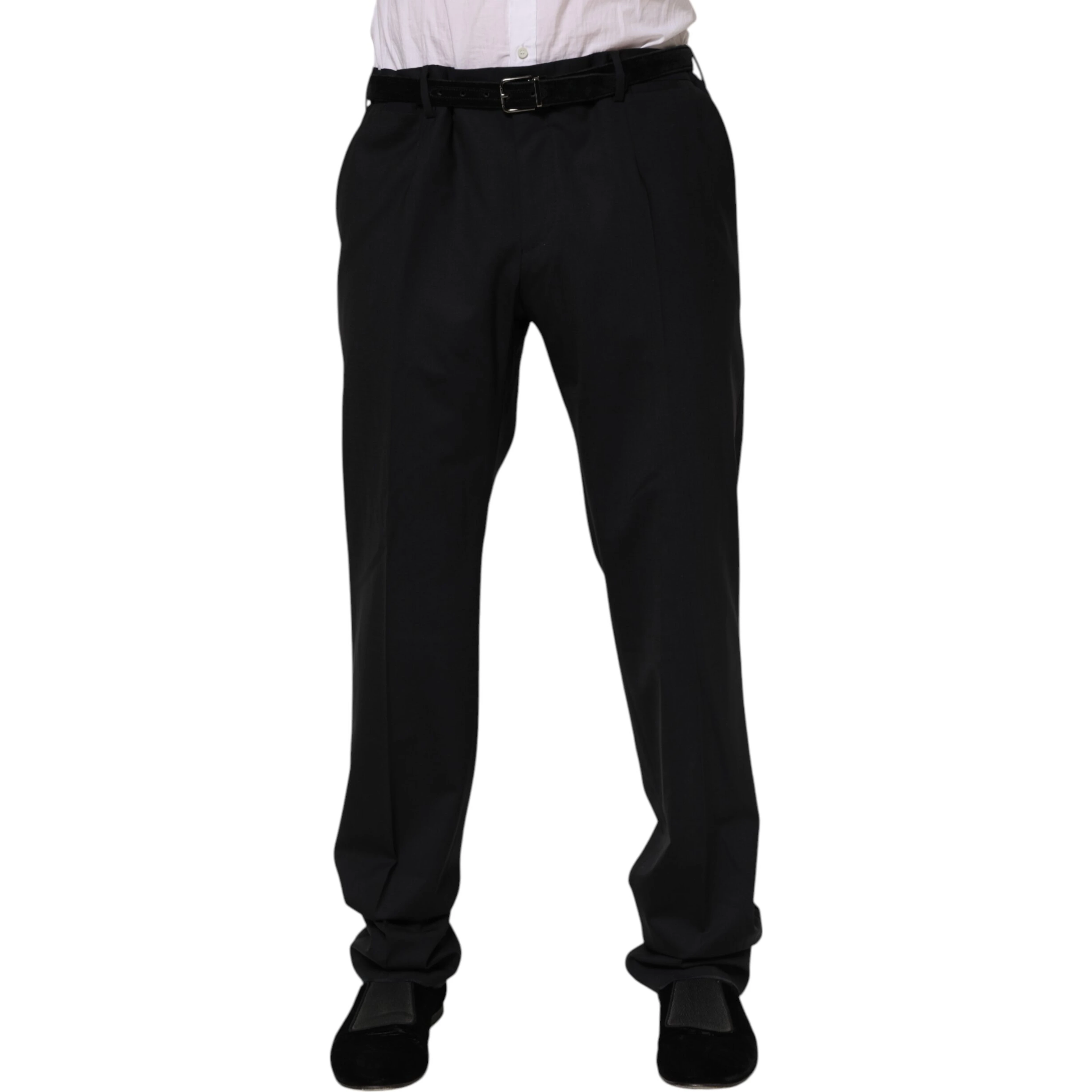 Black Wool Formal Dress Pants