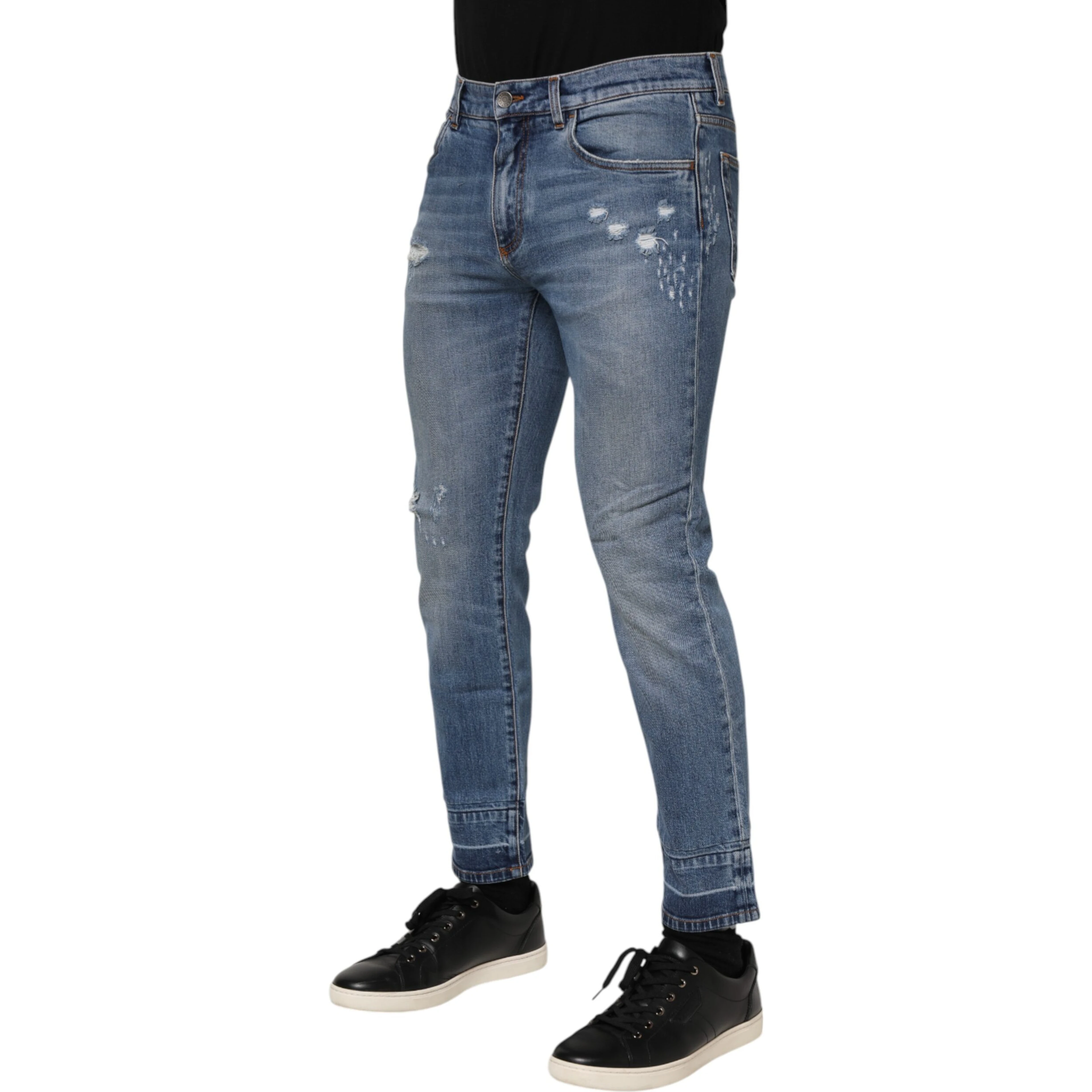 Blue Cotton Logo Plaque COMFORT Denim Jeans