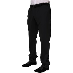 Black Wool Formal Dress Pants