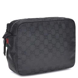 Black Polyester Shoulder Bag
