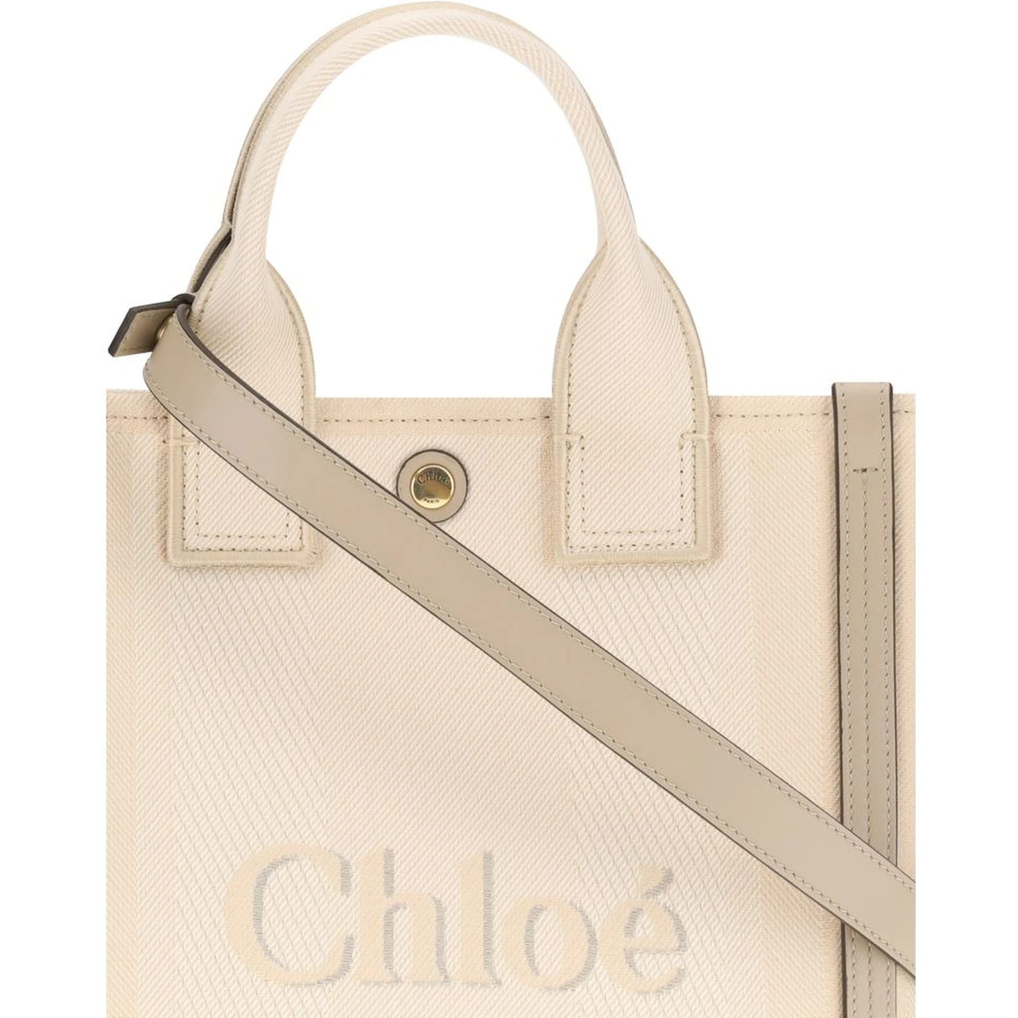 Beige Cotton Handbag