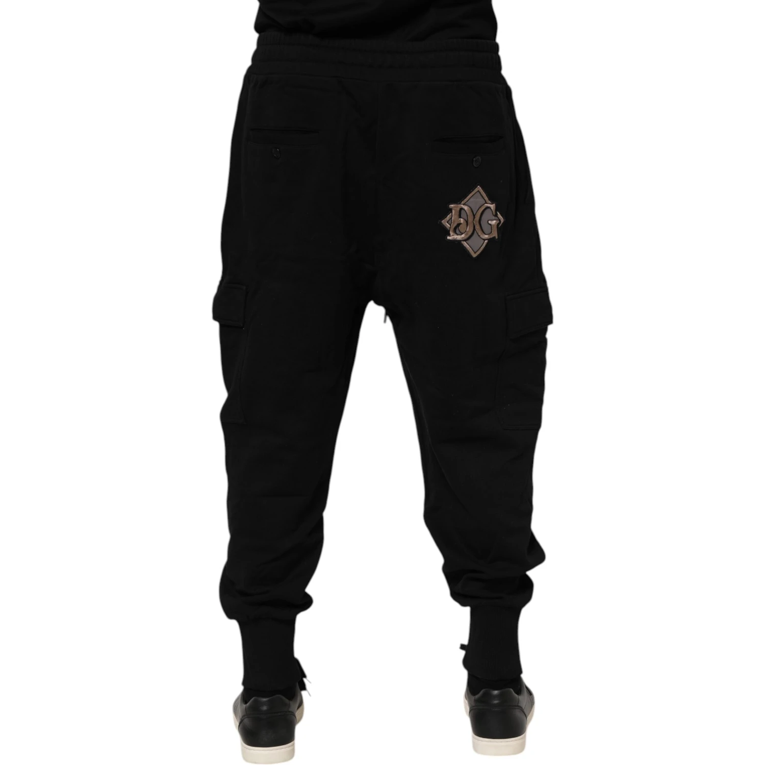 Black Cotton Logo Jogger Sweatpants Pants