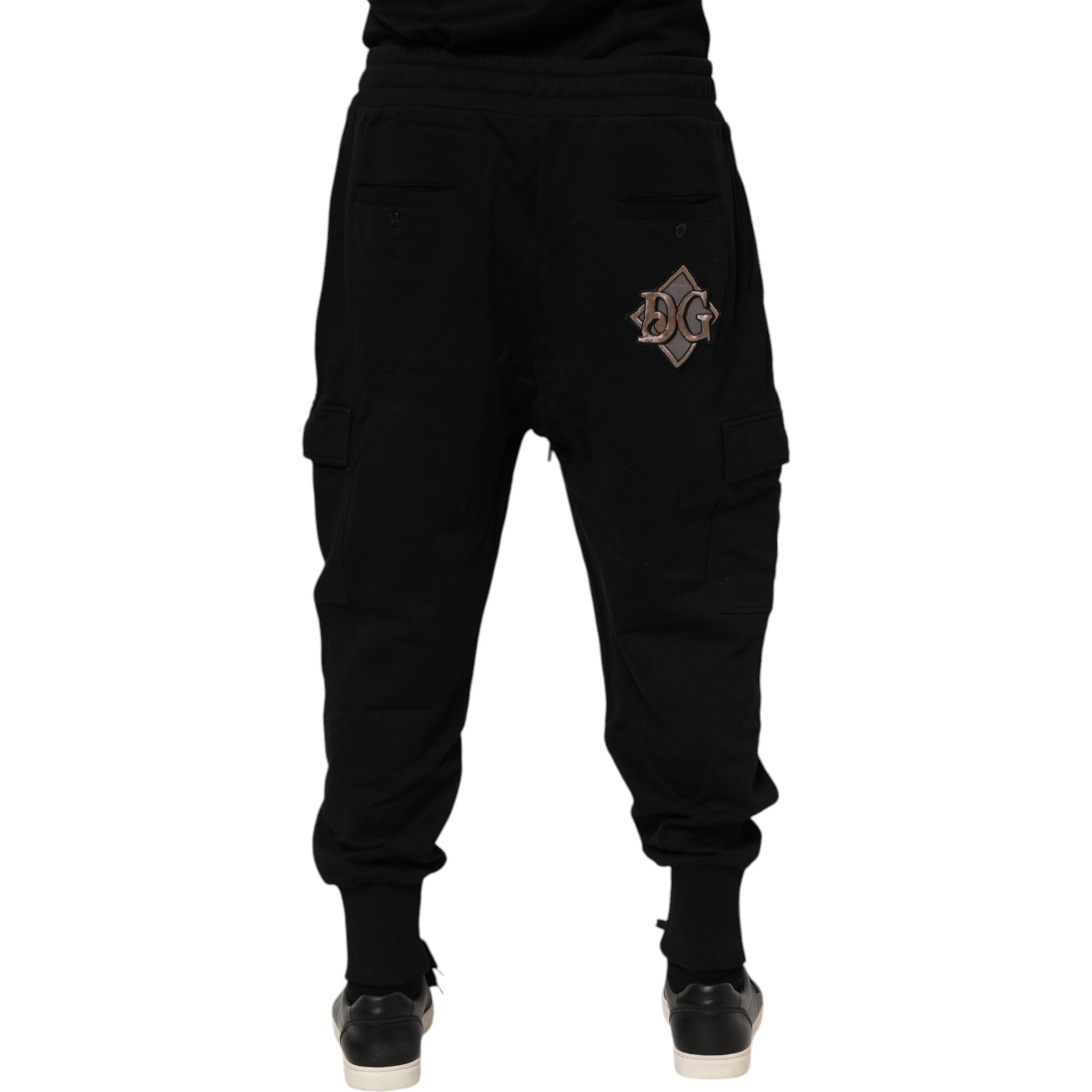 Black Cotton Logo Jogger Sweatpants Pants