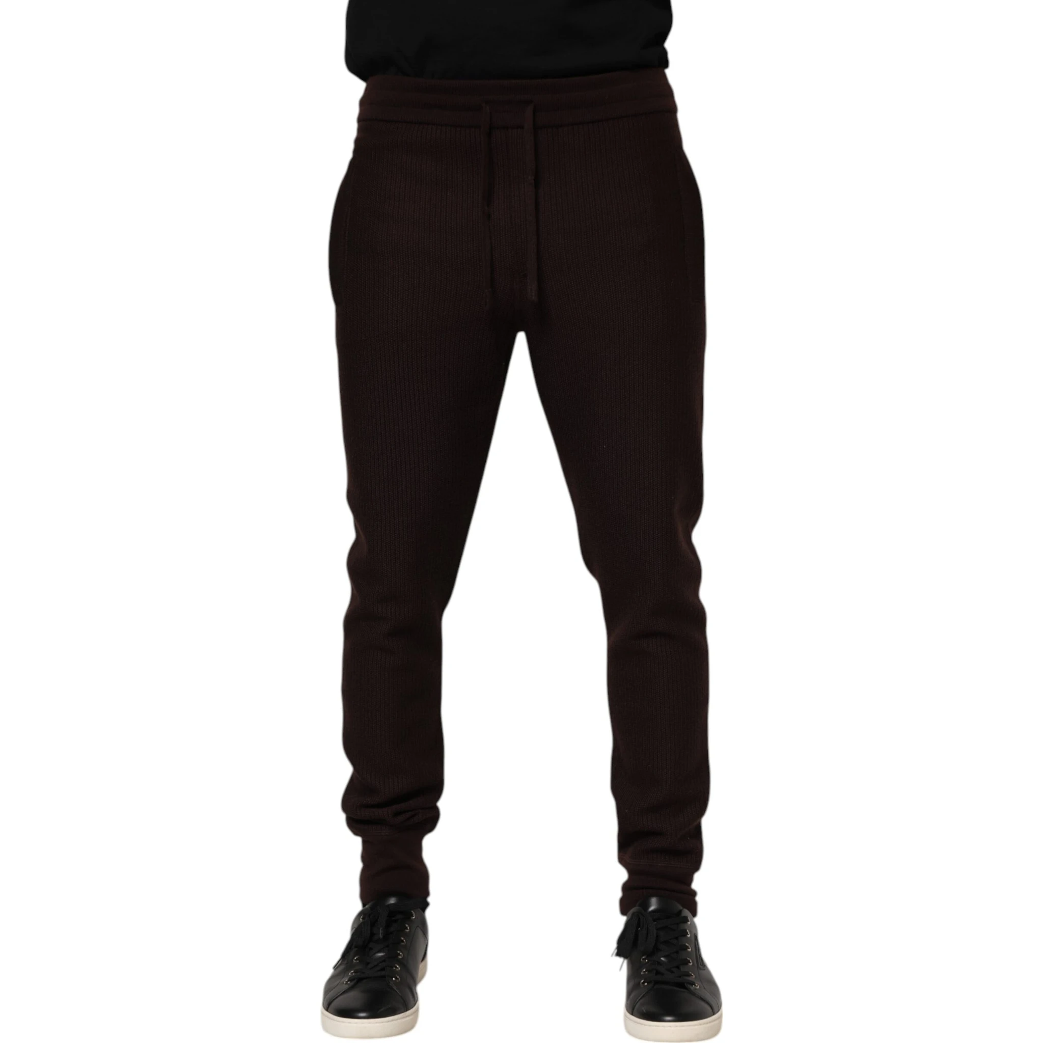 Brown Cashmere Men Jogger Sweatpants Pants