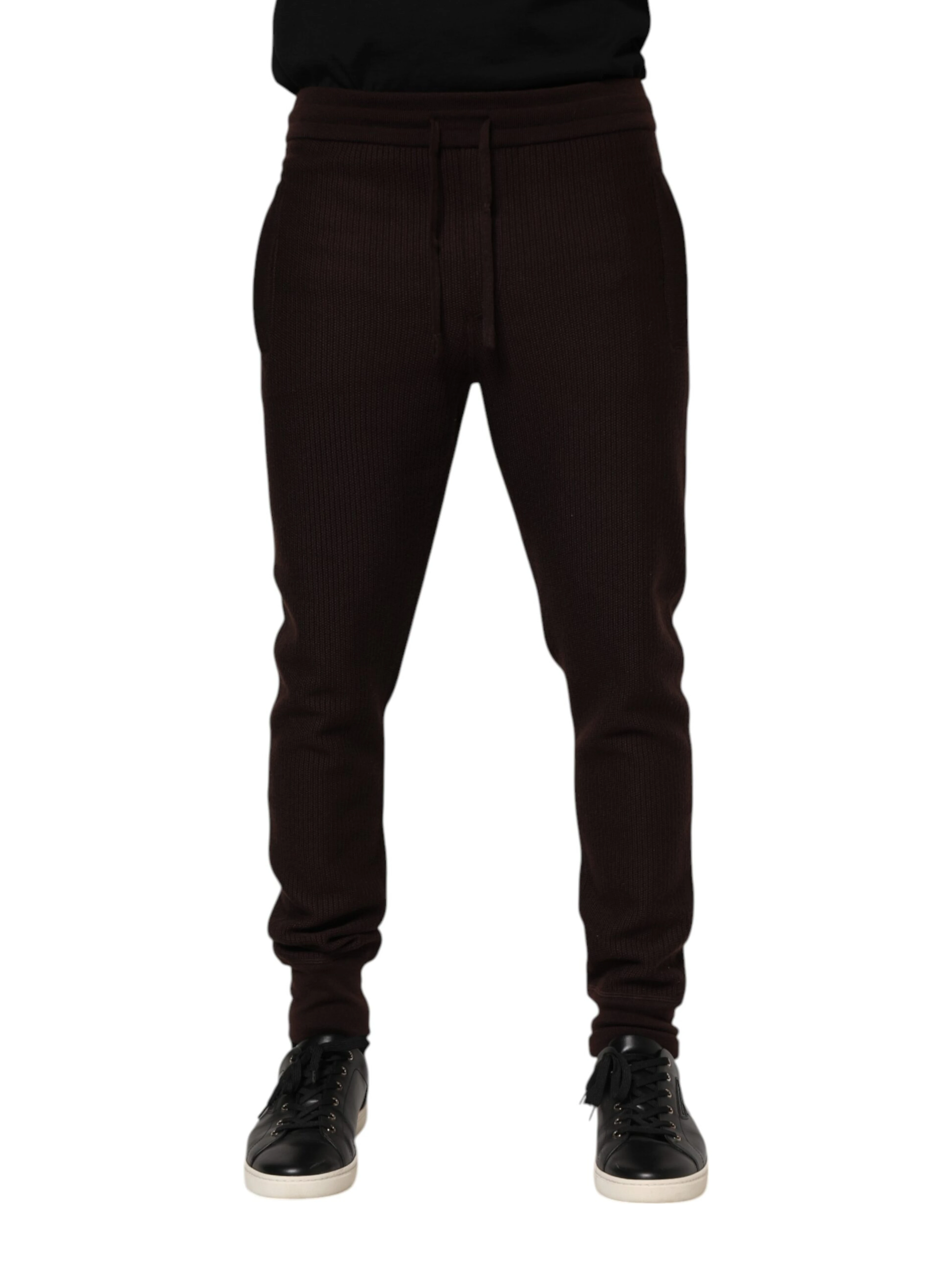 Brown Cashmere Men Jogger Sweatpants Pants