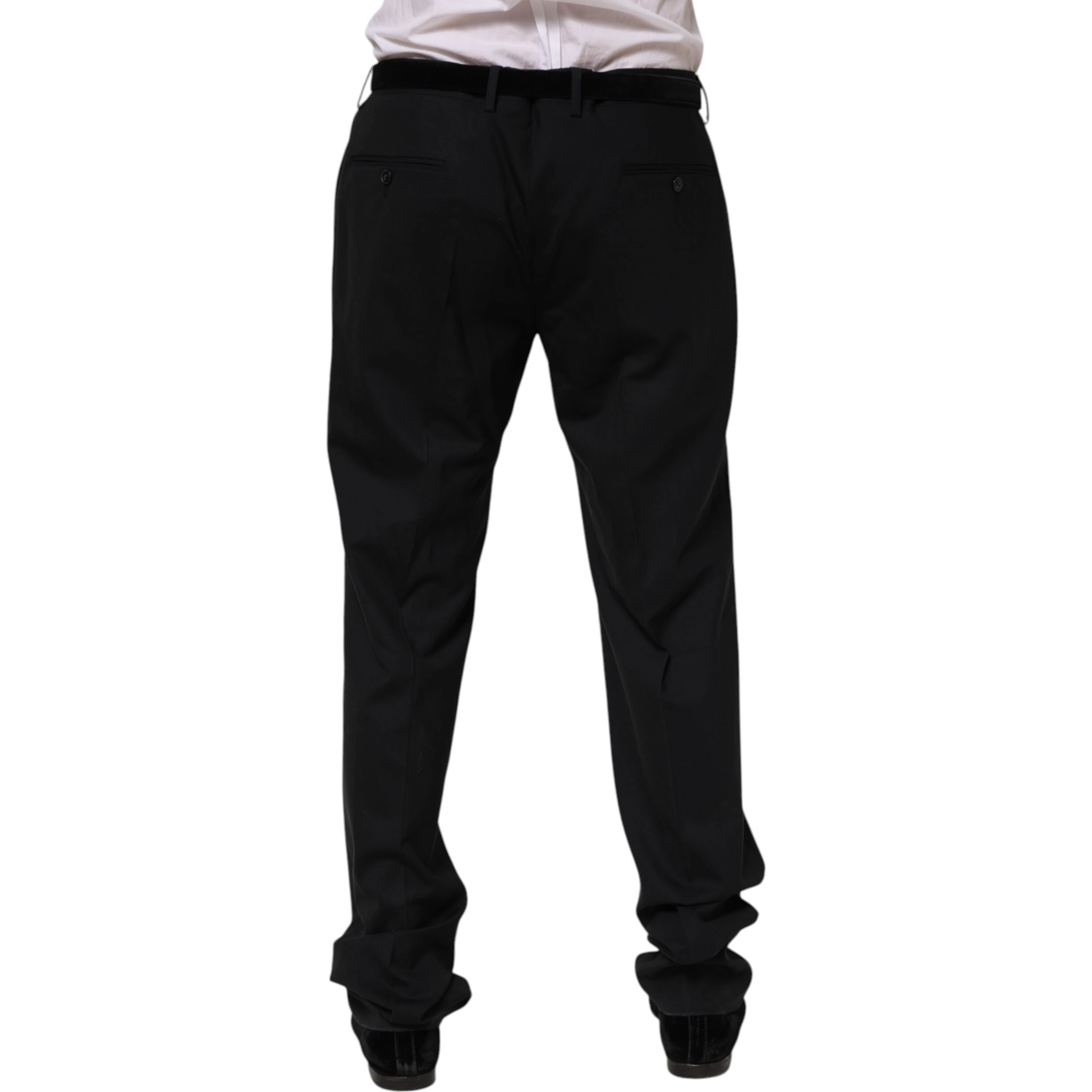 Black Wool Formal Dress Pants