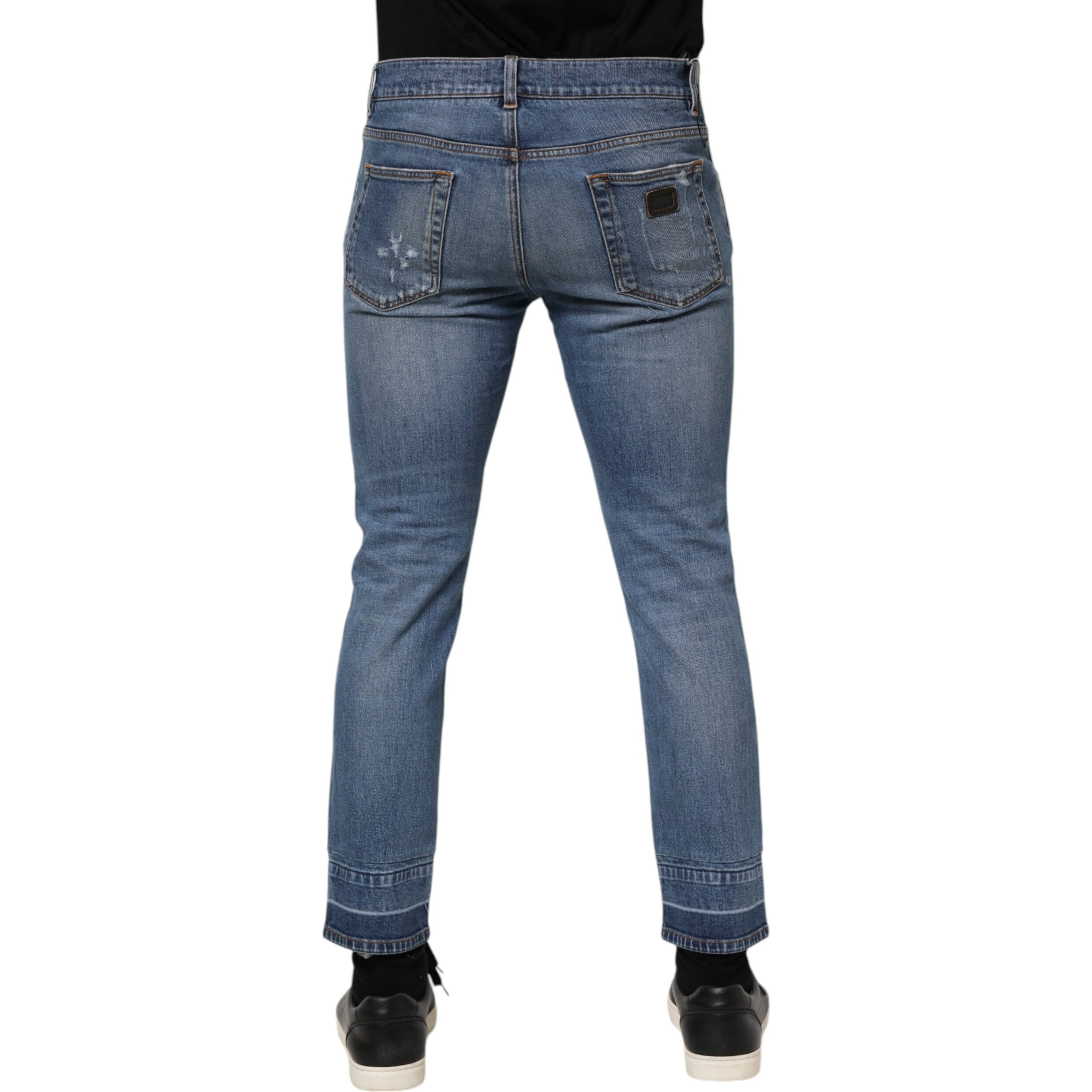 Blue Cotton Logo Plaque COMFORT Denim Jeans