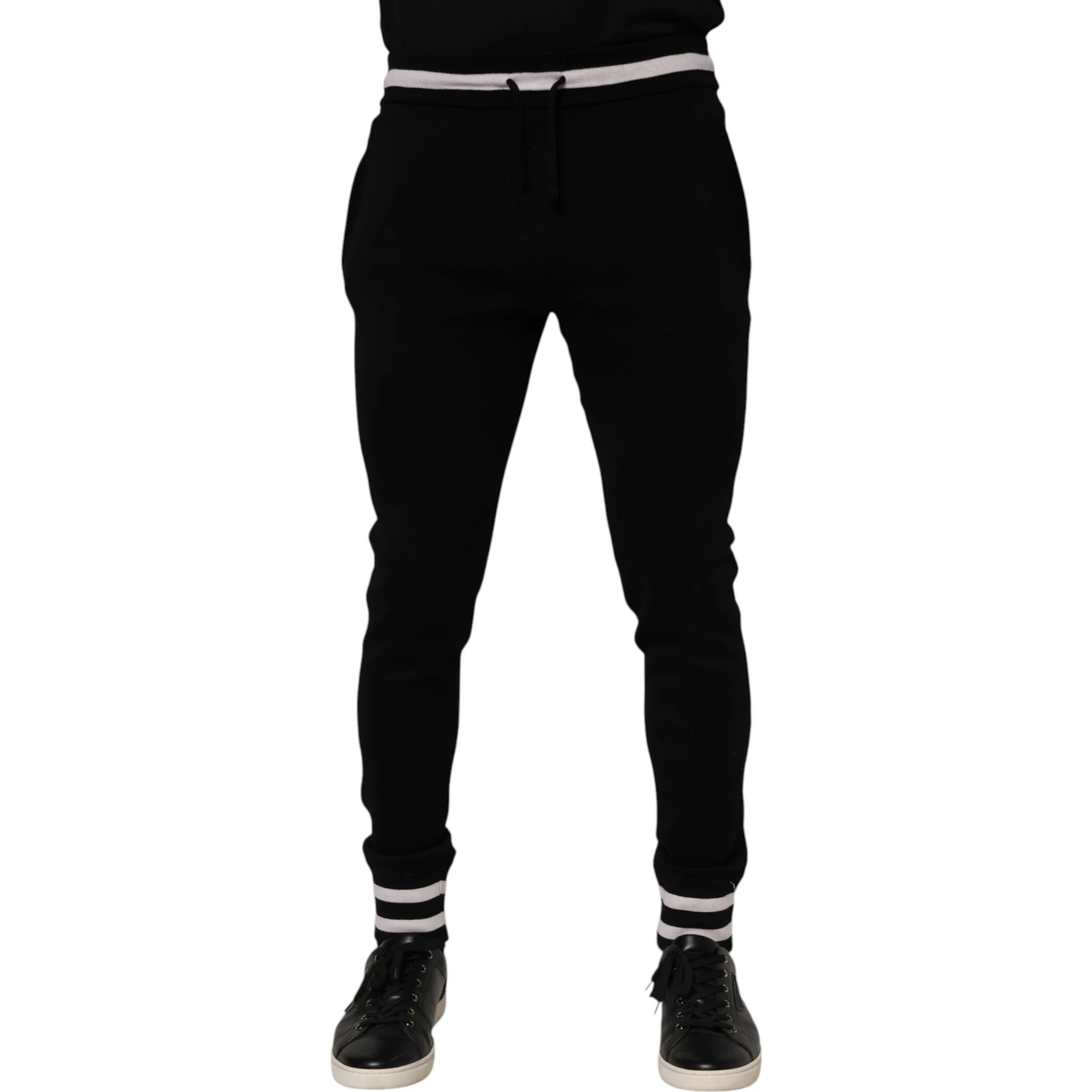 Black Cotton Men Jogger Sweatpants Pants