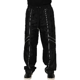 Black Cotton Straight Jogger Sweatpants Pants
