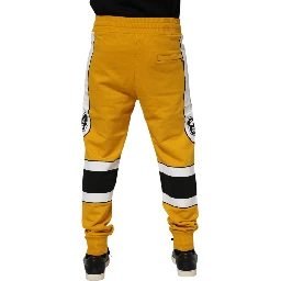 Yellow Cotton Logo Jogger Sweatpants Pants