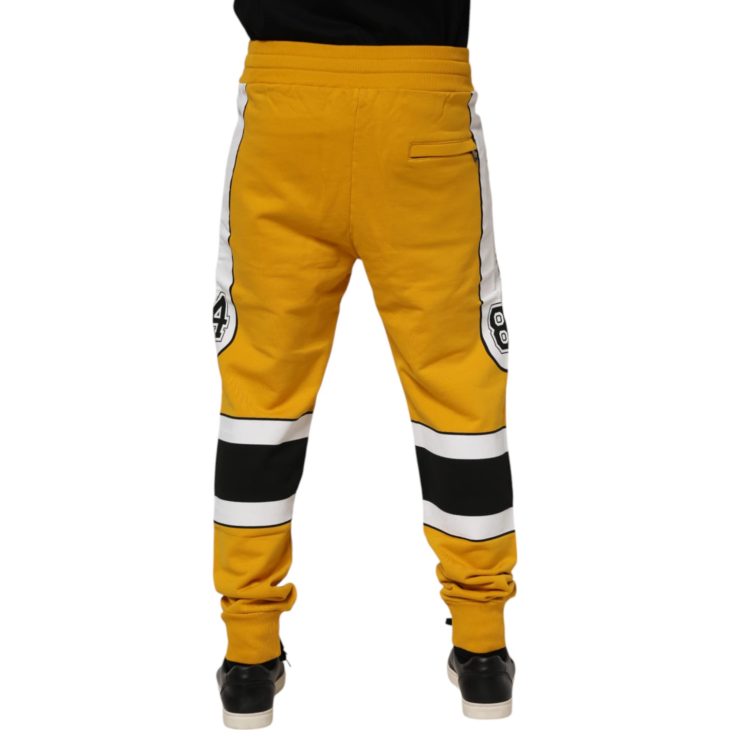 Yellow Cotton Logo Jogger Sweatpants Pants