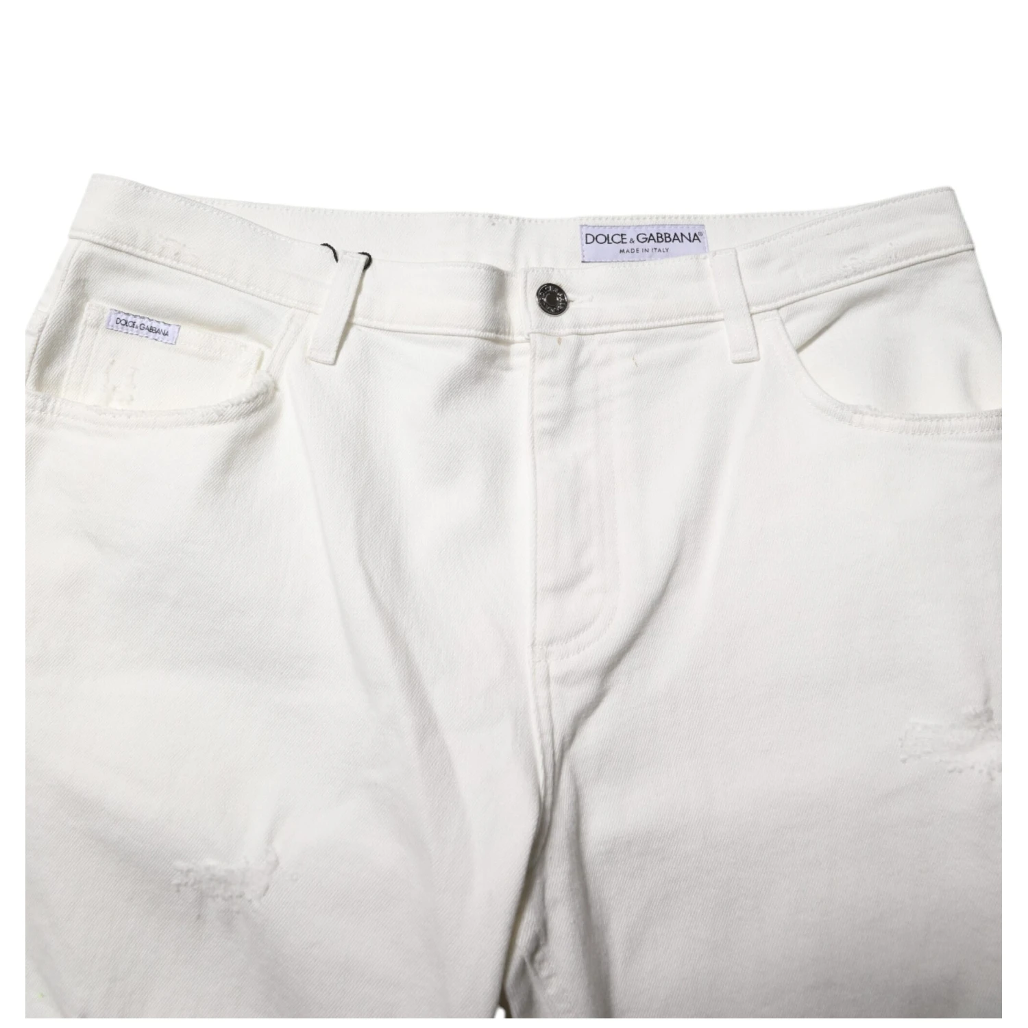 White Cotton Loose Men Denim Jeans