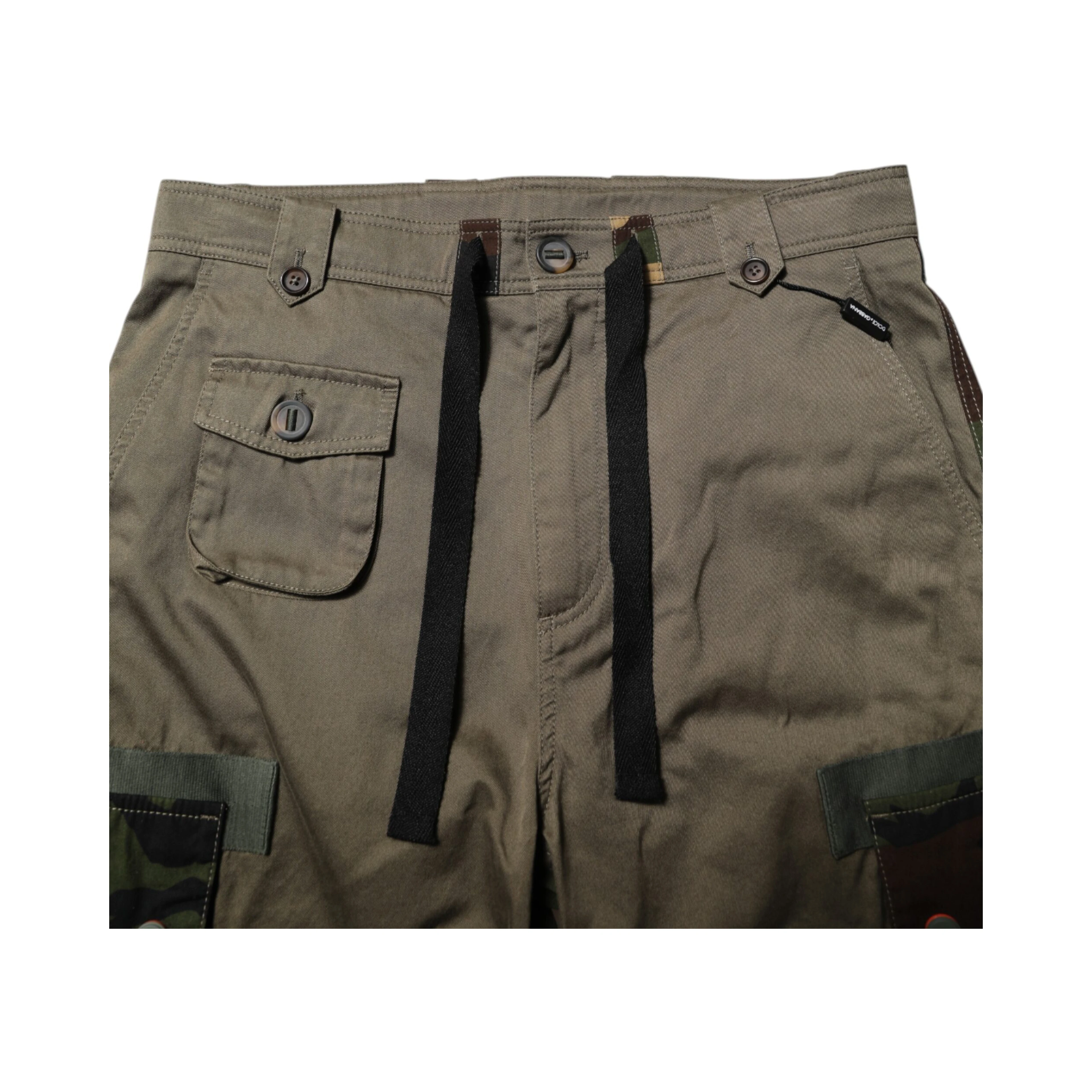 Brown Cotton Camouflage Cargo Pants