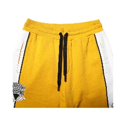 Yellow Cotton Drawstring Jogger Pants