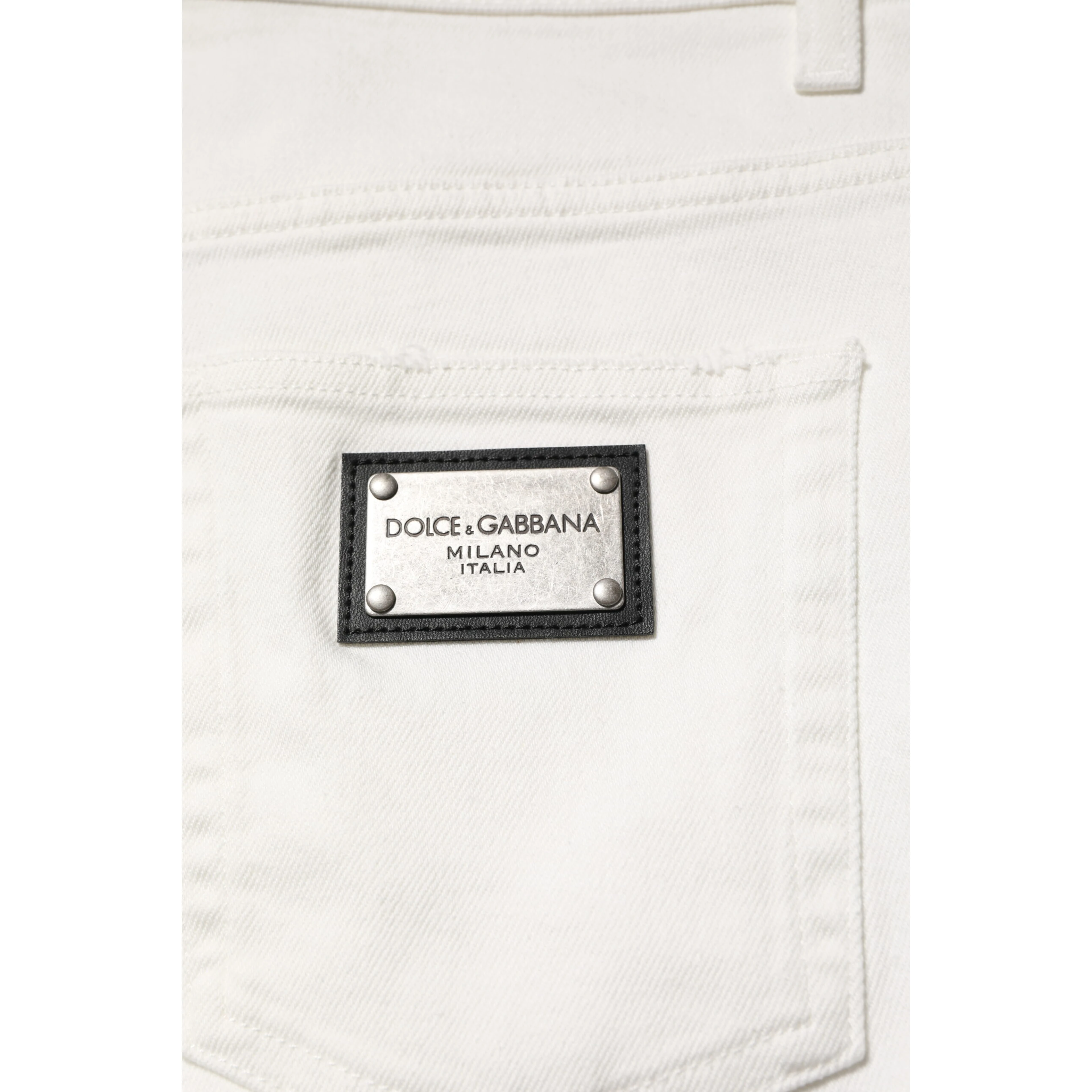 White Cotton Loose Men Denim Jeans