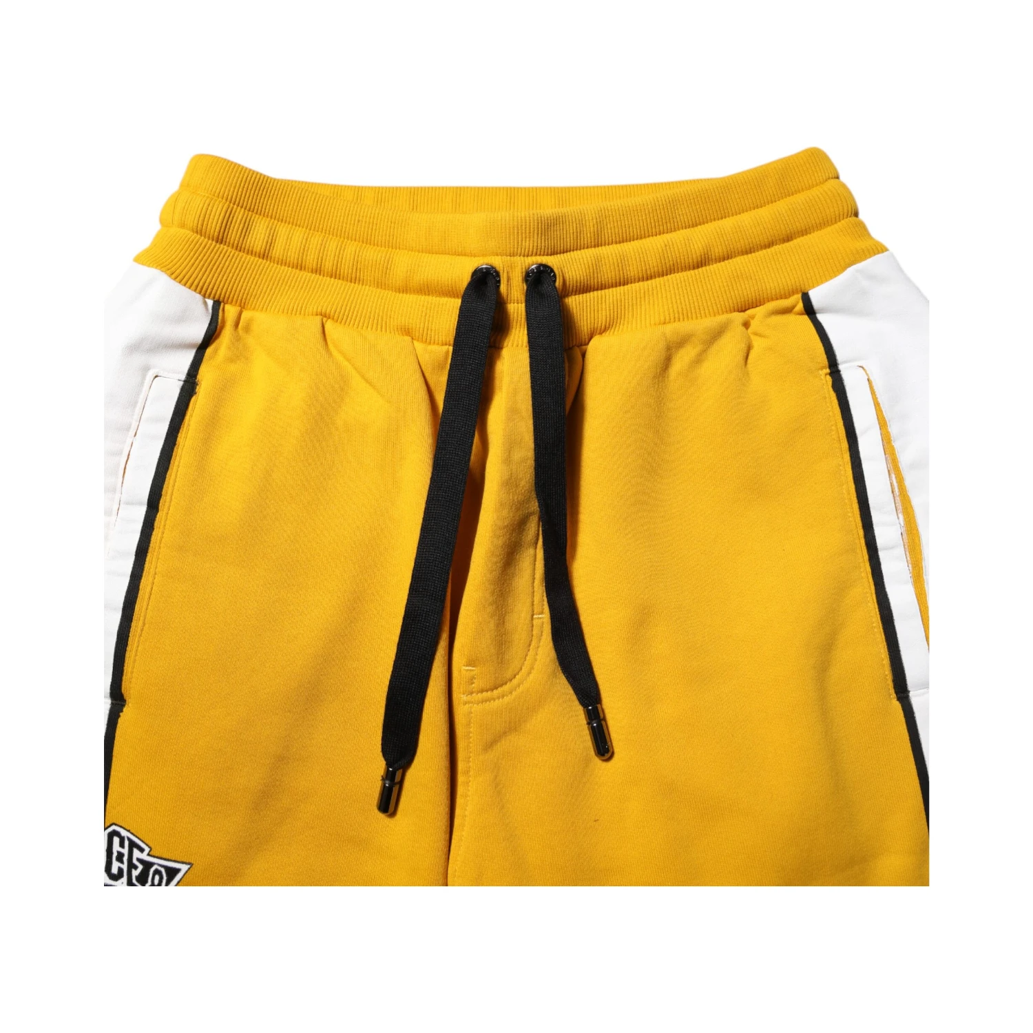 Yellow Cotton Logo Jogger Sweatpants Pants