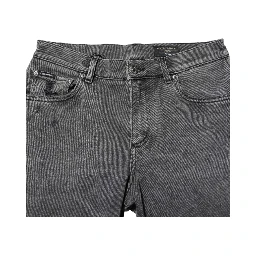 Gray Cotton Logo Plaque Denim Jeans