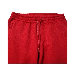 Red Cotton Logo Jogger Men Sweatpants Pants