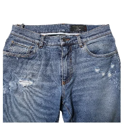 Blue Cotton Logo Plaque COMFORT Denim Jeans